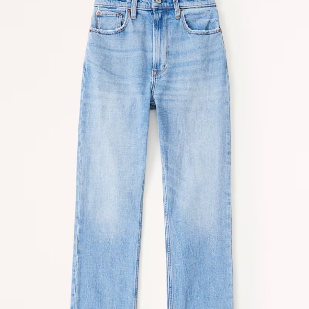Abercrombie & Fitch Ultra High Rise Ankle Straight Jean